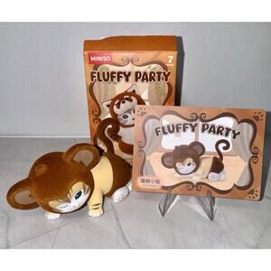 Mofusand Fluffy Party Series Figure Lazy Monkey Box Cat Cute Art Toys Gift